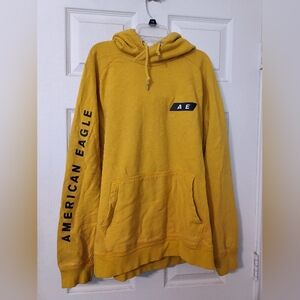 American Eagle Men's Yellow Hoodie